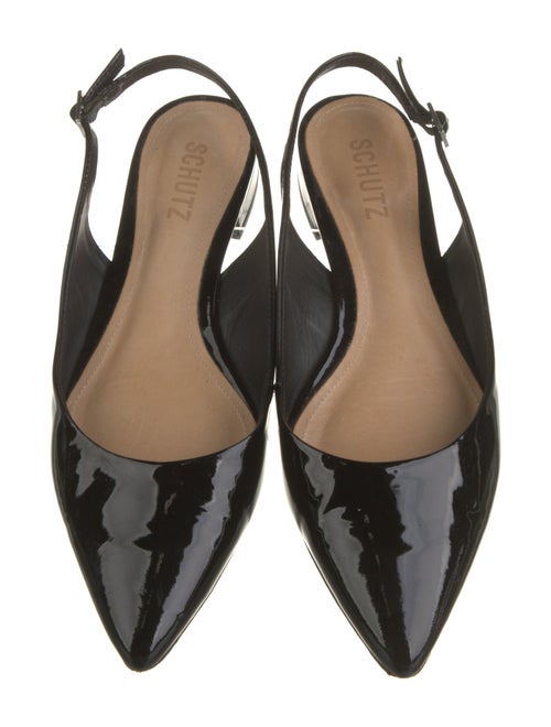 Schutz Patent Leather Slingback Flats