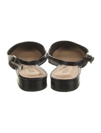 Schutz Patent Leather Slingback Flats