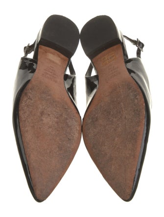 Schutz Patent Leather Slingback Flats