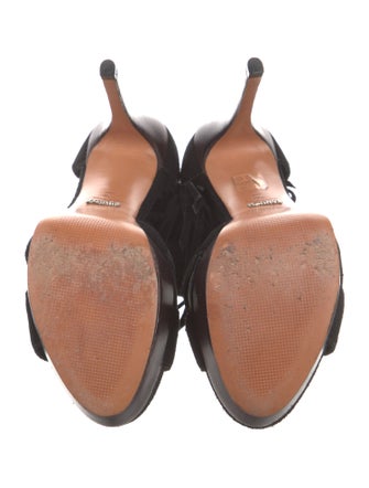 Schutz Suede Fringe Trim Accent Gladiator Sandals