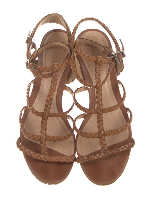 Schutz Leather Braided Accents Gladiator Sandals