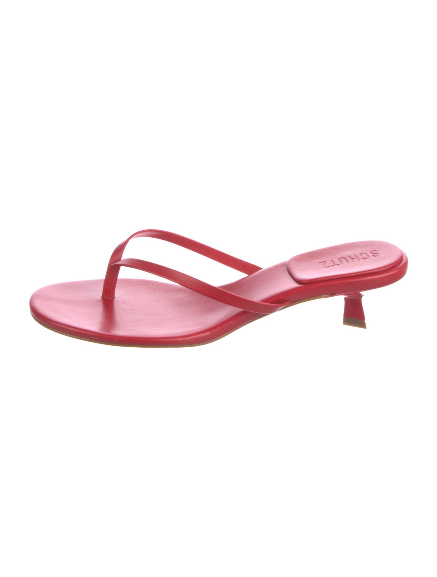Schutz Leather Slides