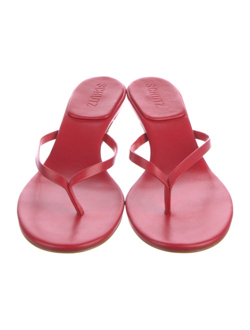 Schutz Leather Slides