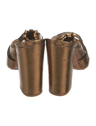 Schutz Leather Slides