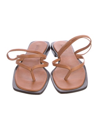 Schutz Leather Slides