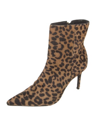 Schutz Ponyhair Animal Print Boots