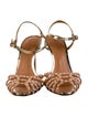 Schutz Leather T-Strap Sandals
