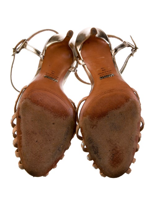 Schutz Leather T-Strap Sandals