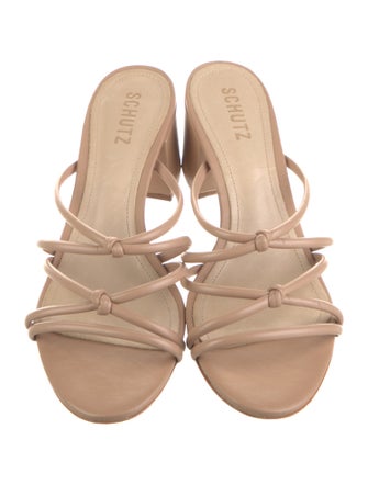 Schutz Leather Slides