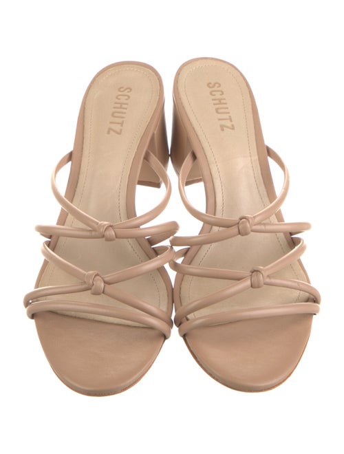 Schutz Leather Slides