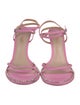 Schutz Leather Crystal Embellishments Sandals