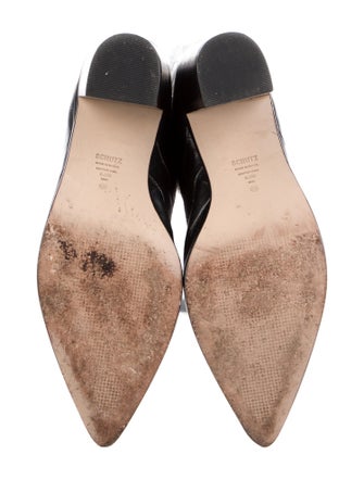 Schutz Embossed Leather Riding Boots