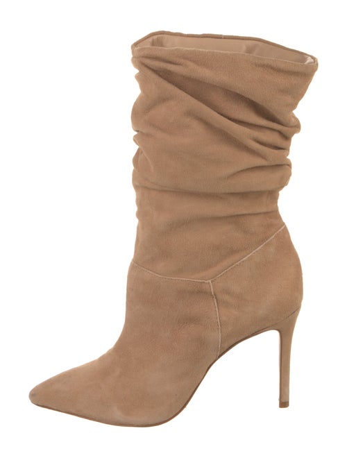 Schutz Suede Pleated Accents Slouch Boots