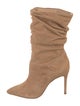 Schutz Suede Pleated Accents Slouch Boots