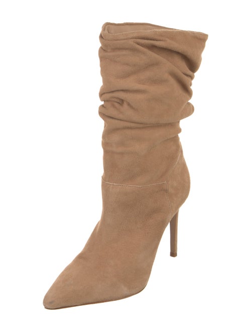 Schutz Suede Pleated Accents Slouch Boots