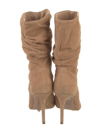 Schutz Suede Pleated Accents Slouch Boots
