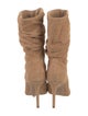 Schutz Suede Pleated Accents Slouch Boots
