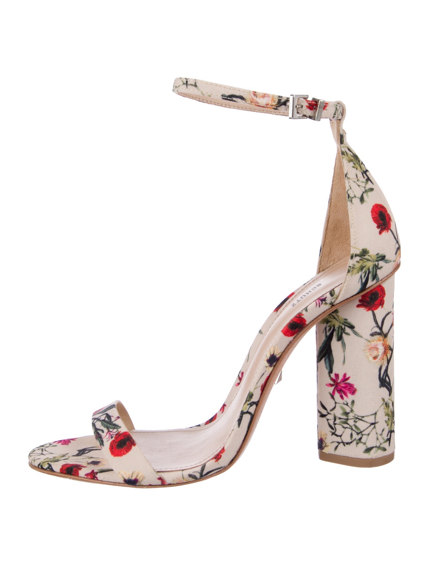 Schutz Floral Print Sandals