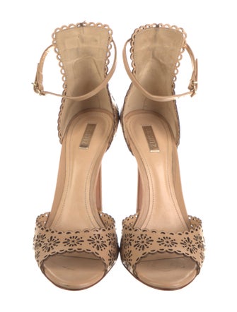 Schutz Leather Lasercut Accents Sandals