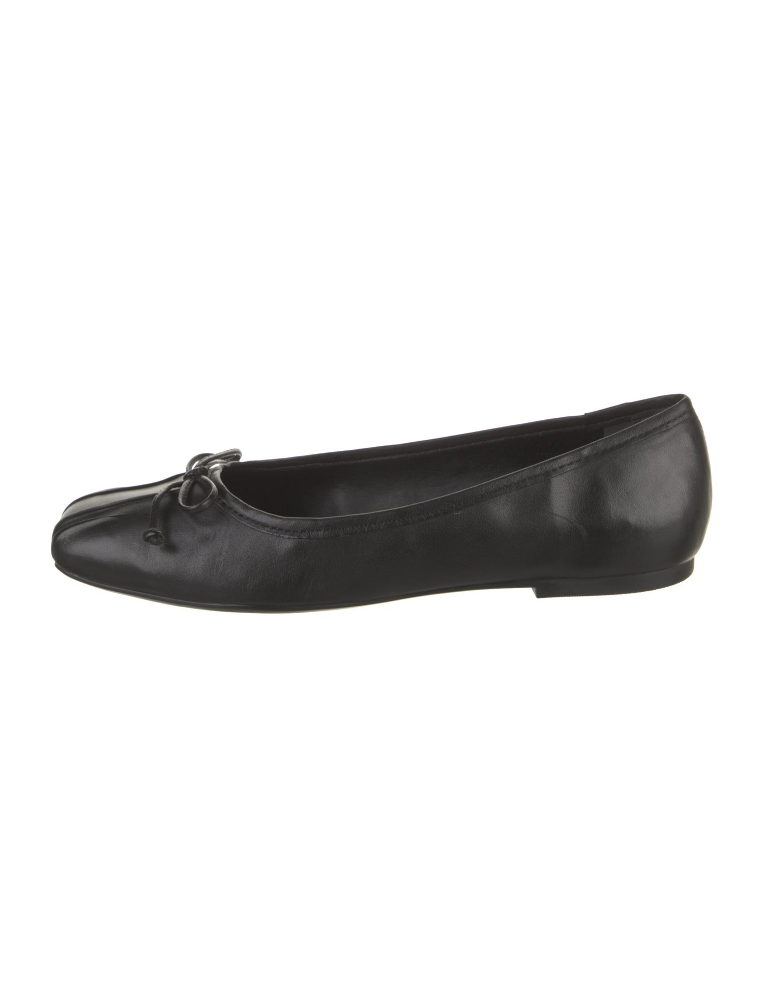 Schutz Leather Bow Accents Ballet Flats