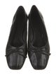 Schutz Leather Bow Accents Ballet Flats