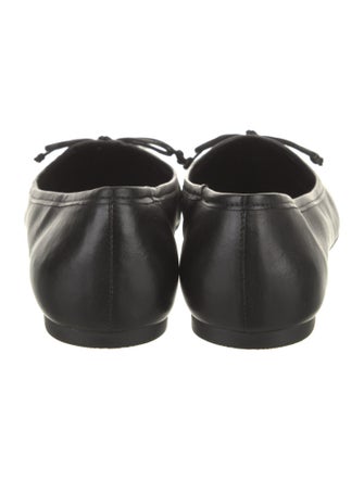 Schutz Leather Bow Accents Ballet Flats