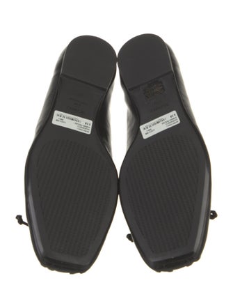 Schutz Leather Bow Accents Ballet Flats