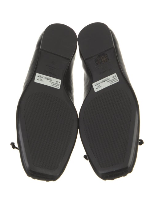 Schutz Leather Bow Accents Ballet Flats