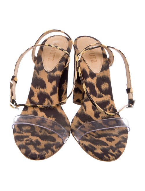 Schutz Animal Print Sandals