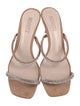 Schutz Suede Crystal Embellishments Slides