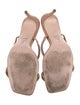 Schutz Suede Crystal Embellishments Slides