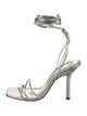 Schutz Leather Crystal Embellishments Sandals