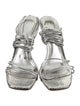 Schutz Leather Crystal Embellishments Sandals