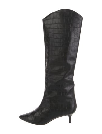 Schutz Embossed Leather Boots