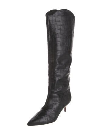 Schutz Embossed Leather Boots
