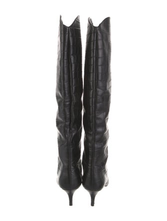 Schutz Embossed Leather Boots