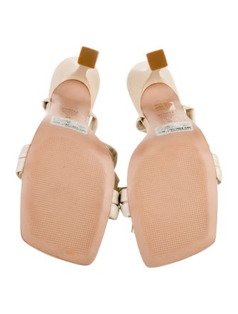 Schutz Leather Chain-Link Accents Sandals