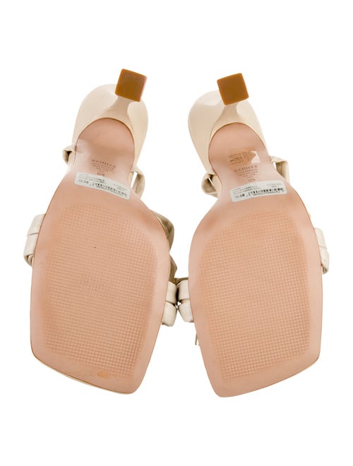 Schutz Leather Chain-Link Accents Sandals