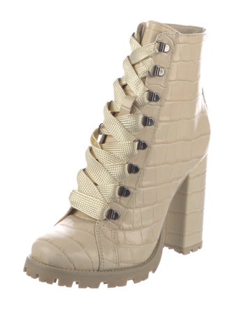 Schutz Leather Lace-Up Boots