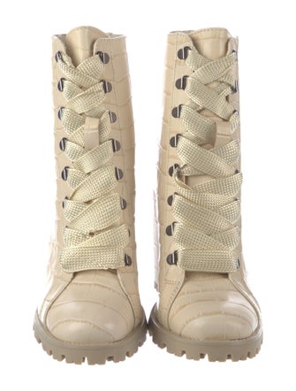 Schutz Leather Lace-Up Boots