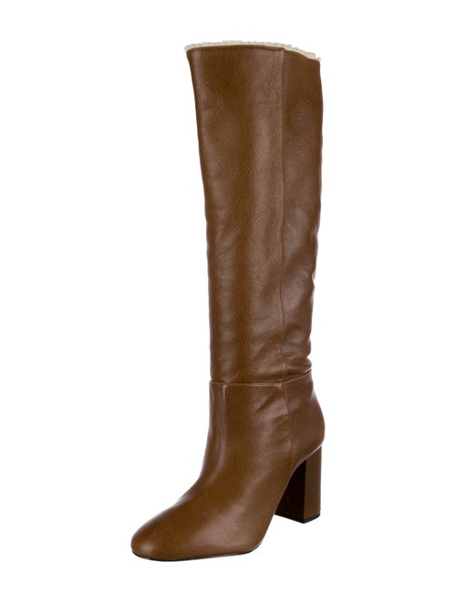 Schutz Leather Studded Accents Riding Boots