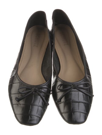 Schutz Leather Printed Flats
