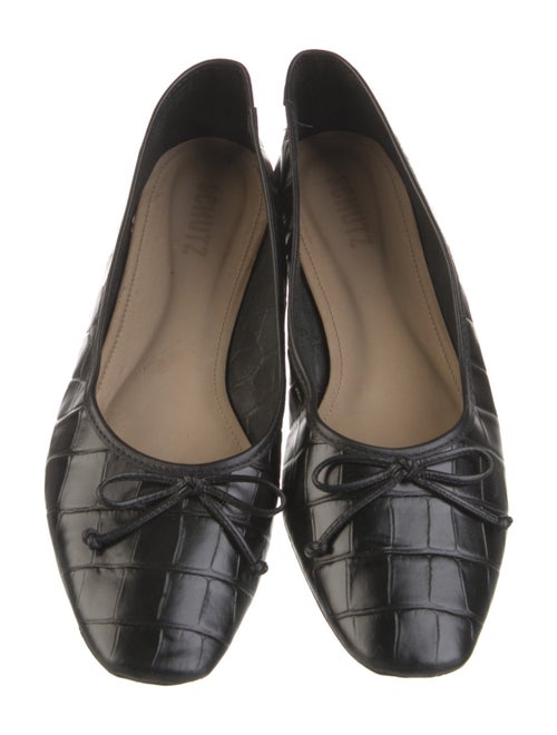 Schutz Leather Printed Flats