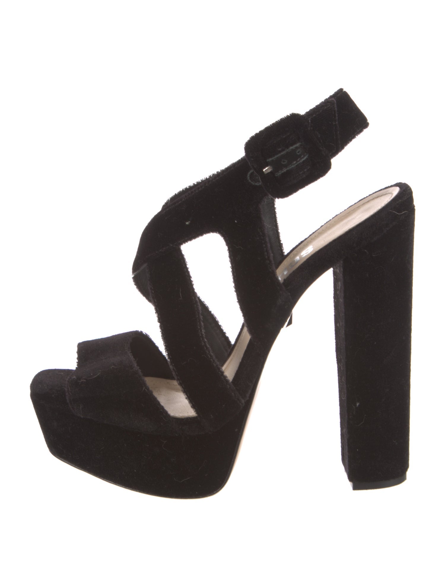 Schutz Velvet Slingback Sandals