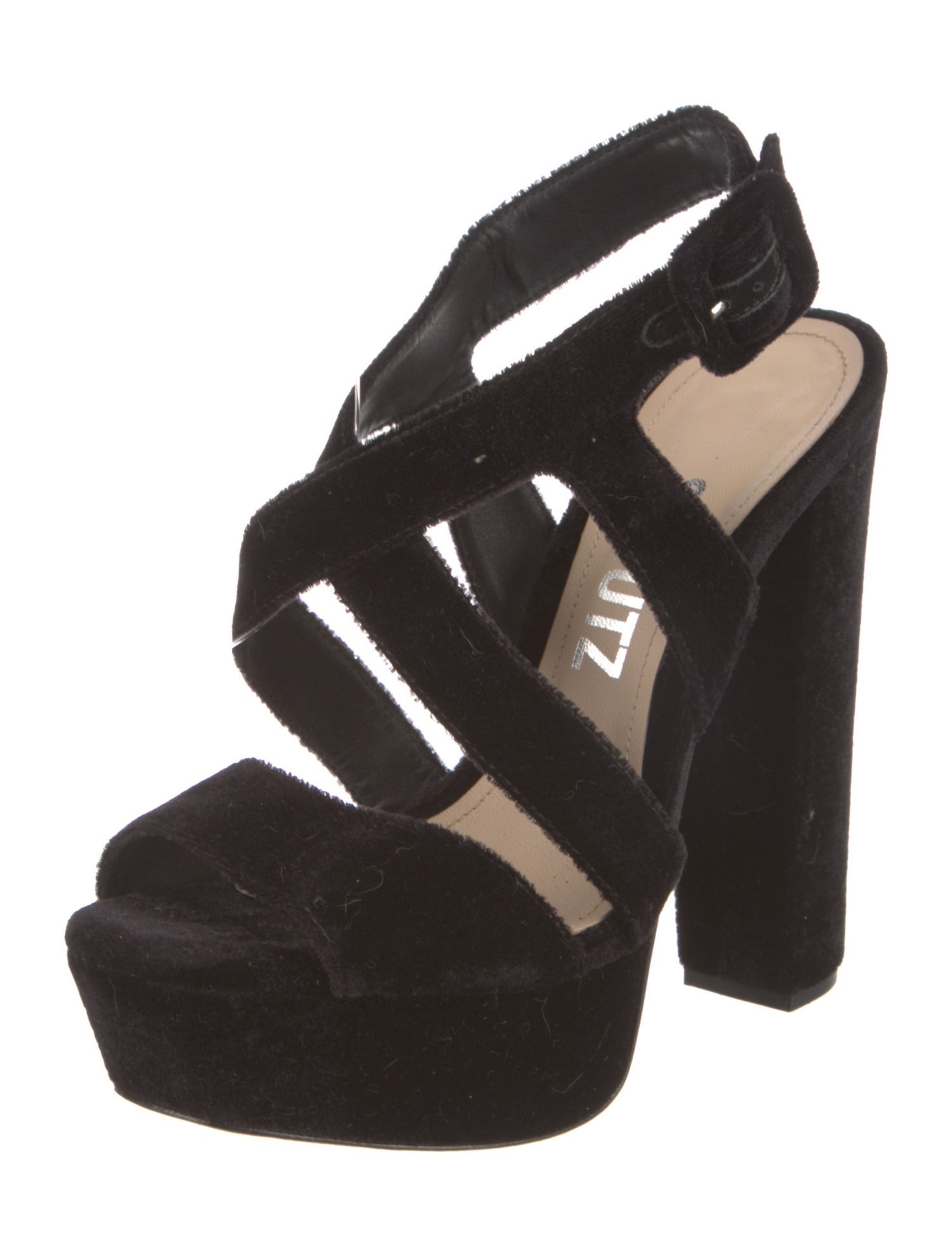 Schutz Velvet Slingback Sandals