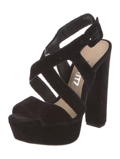 Schutz Velvet Slingback Sandals