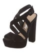 Schutz Velvet Slingback Sandals