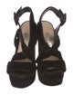 Schutz Velvet Slingback Sandals