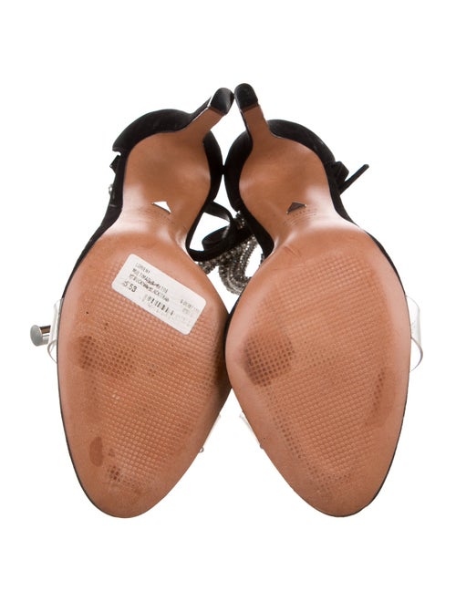 Schutz Suede Crystal Embellishments Sandals