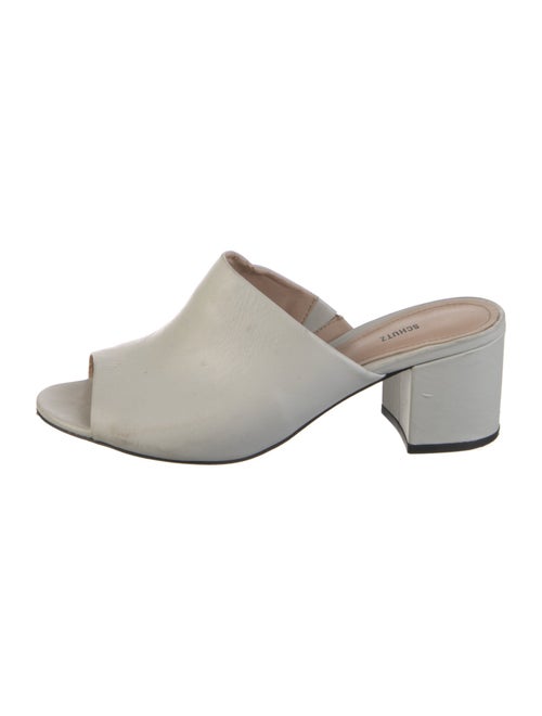 Schutz Leather Slides